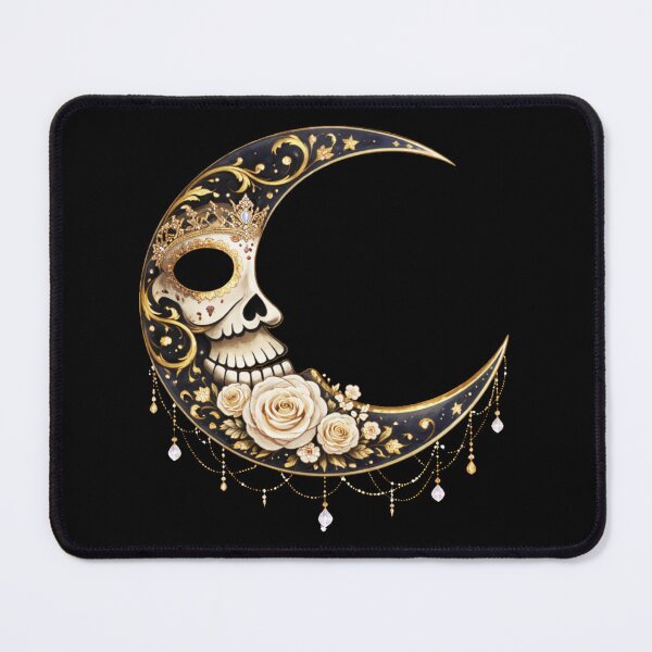 Item preview, Elegant Sugar Skull Moon with Roses designed and sold by CyrilloArt.