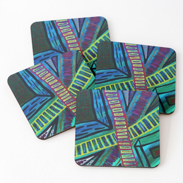 Item preview, "Crossroads of Color" – Geometric Abstract Painting with Bold Lines and Energy designed and sold by Brody Schenk Art.