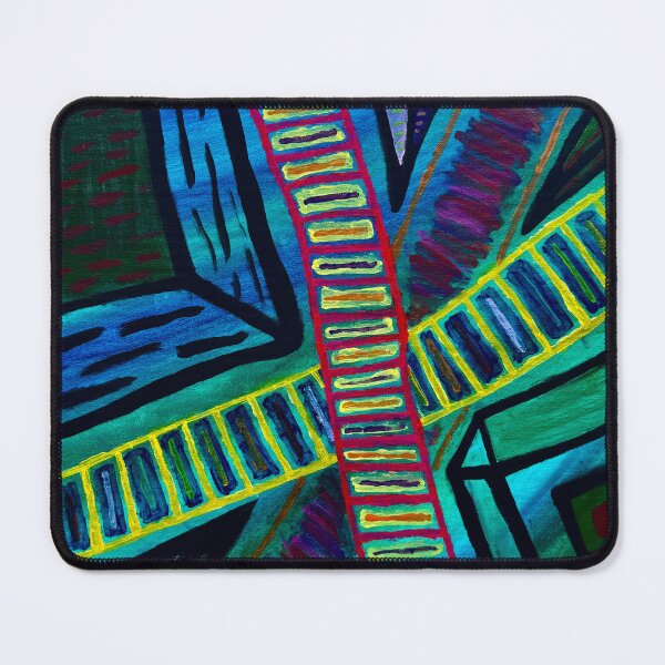Item preview, "Crossroads of Color" – Geometric Abstract Painting with Bold Lines and Energy designed and sold by Brody Schenk Art.