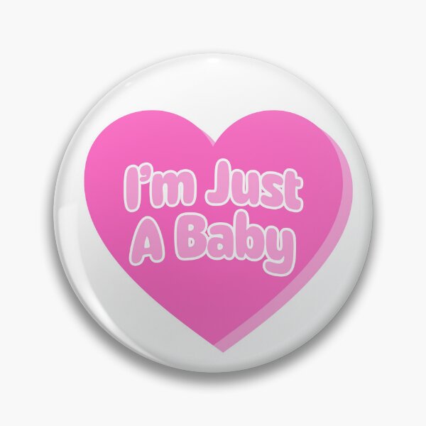Item preview, I'm Just A Baby - Dark Pink Heart designed and sold by Rock Bottom Press.
