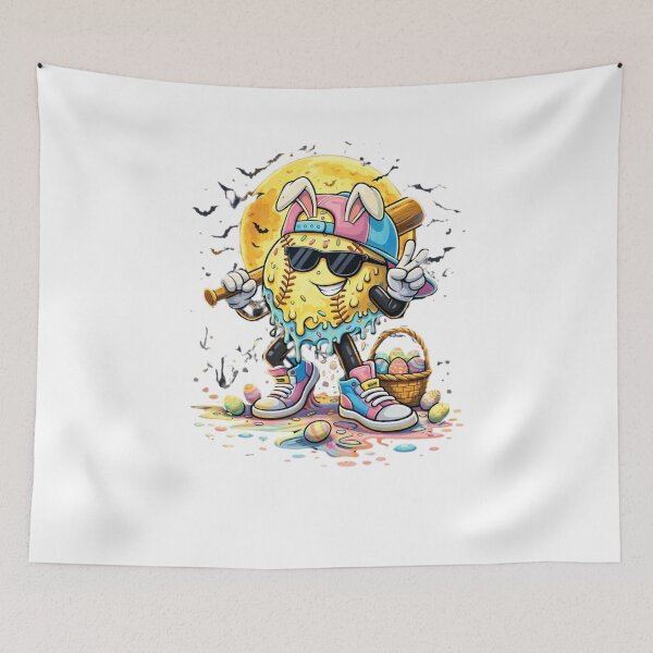 Item preview, Melting Baseball Bunny Cool Drip Street Art Ice Cream Youth Boy Kids designed and sold by bilal sibgui.