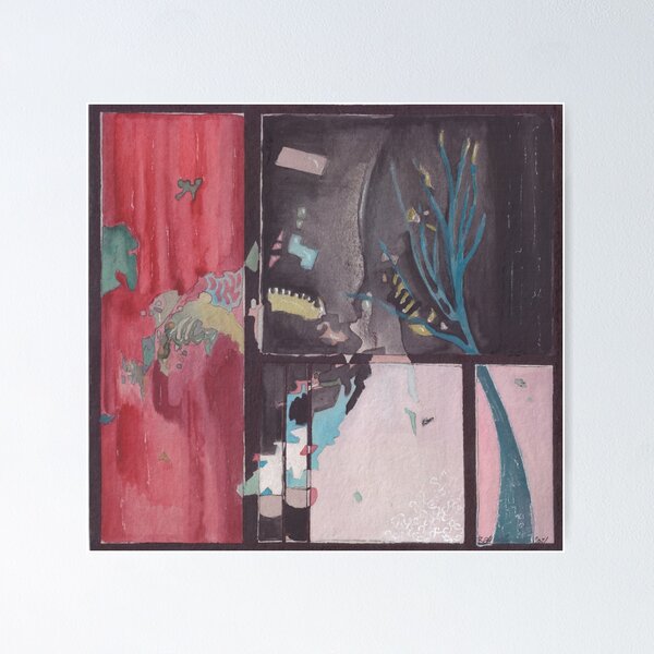 Item preview, Windows of Perception: Abstract Watercolor Polyptych designed and sold by 90 A.