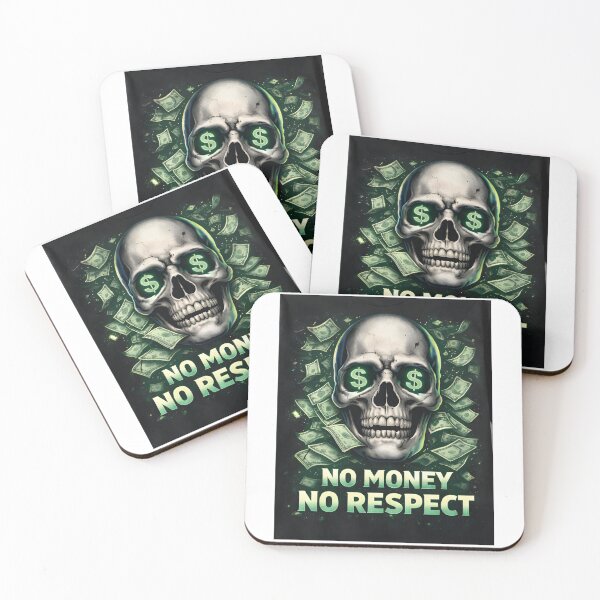 Item preview, No Money No Respect – Dark Skull Wealth Motivation Art designed and sold by Anshugoyal.