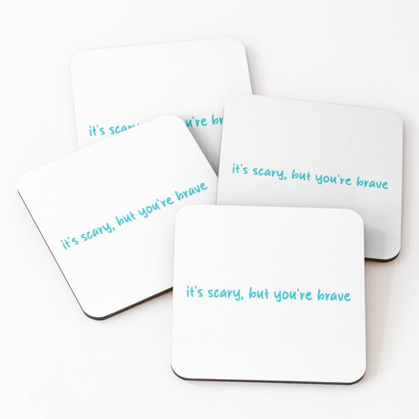 Item preview, It's scary, but you're brave - Heated Rivalry Ilya Rozanov quote, teal, Shane Hollander, Hollanov designed and sold by RosefinchArt.