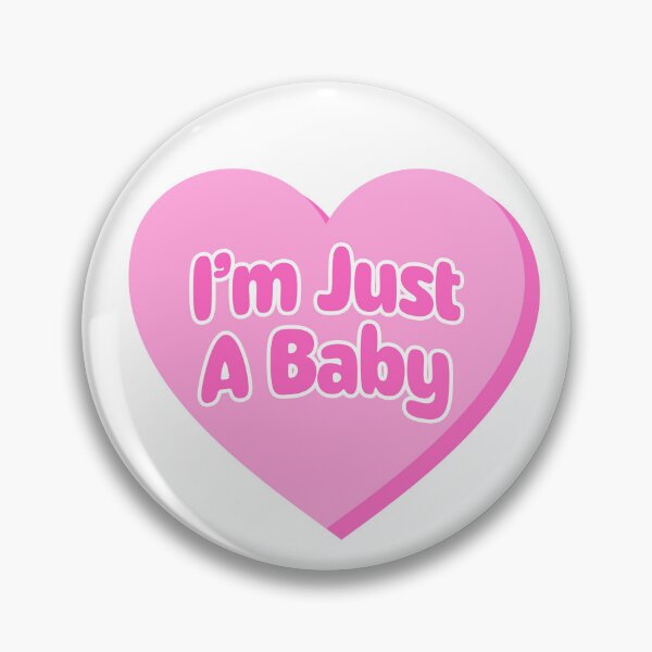 Item preview, I'm Just A Baby - Light Pink Heart designed and sold by Rock Bottom Press.