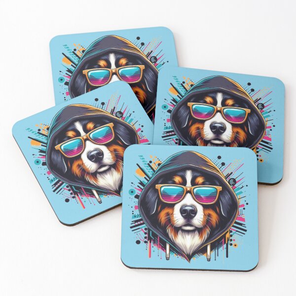 Item preview, Bernese Mountain Dog – Retro Sunglasses Urban Pop Art Design designed and sold by Dogandesighn.