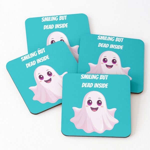 Item preview, Smiling But Dead Inside Funny Ghost Cute Dark Humor Shirt designed and sold by Negisandeep studio.