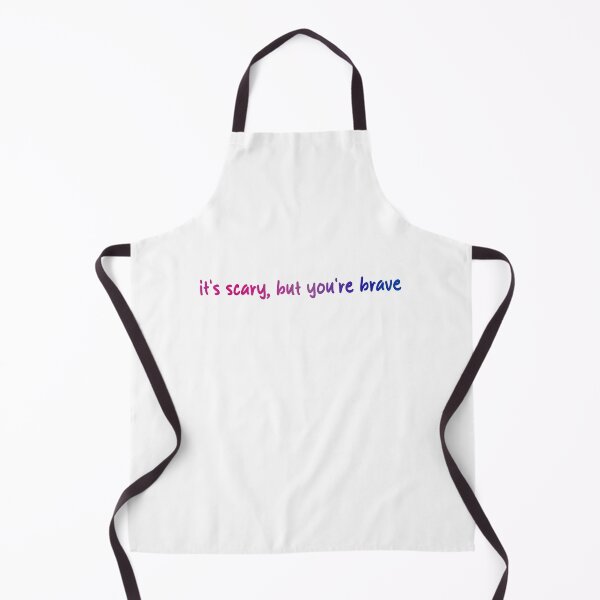 Item preview, It's scary, but you're brave - Heated Rivalry Ilya Rozanov quote, bi pride flag colors, Shane Hollander, Hollanov designed and sold by RosefinchArt.