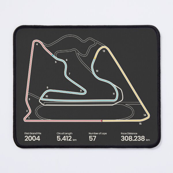 Item preview, Bahrain International Circuit | Bahrain Grand Prix Motorsports Circuit Map designed and sold by aio.