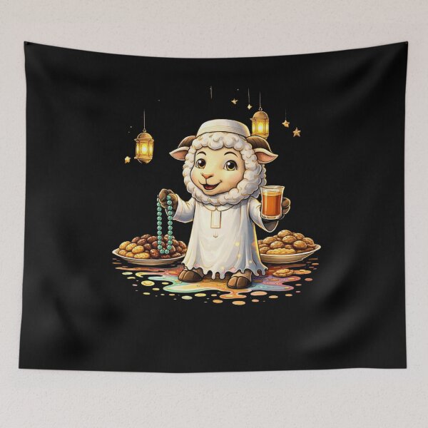 Item preview, Eid Sheep Tasbih Tea Islamic Cute Animal Festival Night Design designed and sold by bilal sibgui.