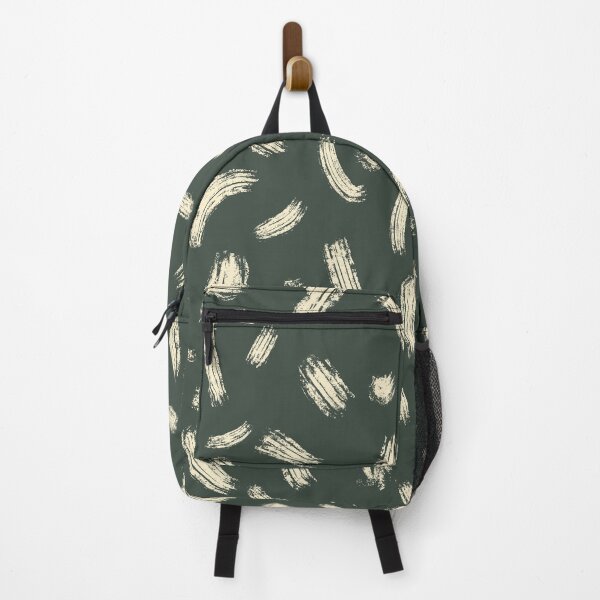 Item preview, Abstract Brush Stroke Pattern Dark Green White designed and sold by artievarudzite.