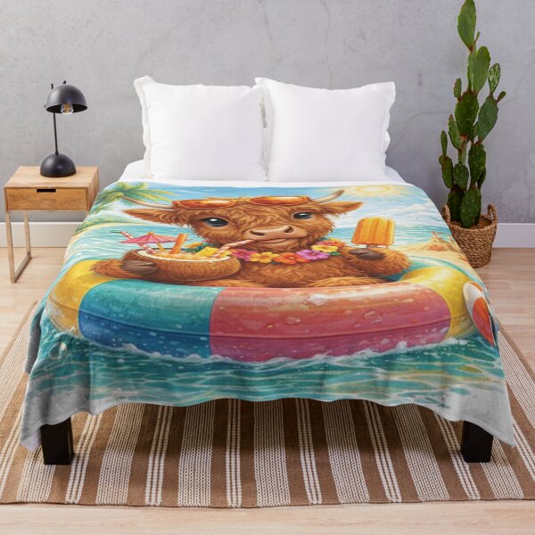 Item preview, Tropical Highland Cow Summer Vibes designed and sold by Mindful56.