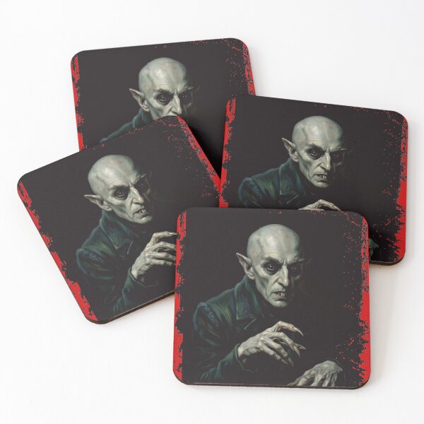 Item preview, The Polite Plague-Bearer: Nosferatu Says "Hello!" – Vintage Horror Comedy Art Print designed and sold by FreiherrPK.