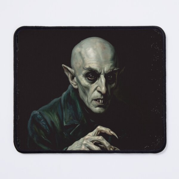 Item preview, The Polite Plague-Bearer: Nosferatu Says "Hello!" – Vintage Horror Comedy Art Print designed and sold by FreiherrPK.