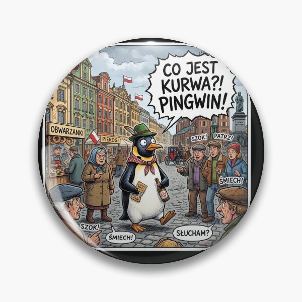 Item preview, Meanwhile In Poland Funny Austrian Penguin Comic designed and sold by ryanguas.