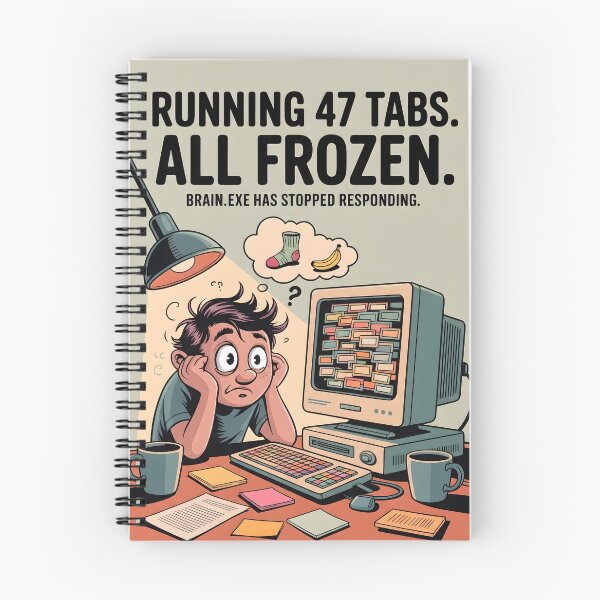 Item preview, Running 47 Tabs All Frozen - AuDHD Executive Dysfunction Art designed and sold by wyrddifferent.