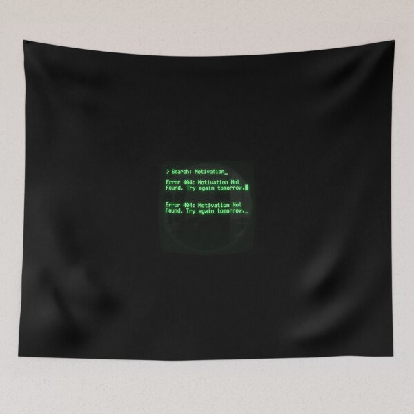 Item preview, 404 Motivation Not Found Programmer Tech Humor designed and sold by ryanguas.