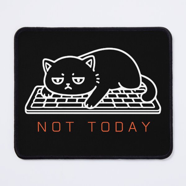 Item preview, Not Today Lazy Cat T-Shirt - Funny Cat Lying on Keyboard Refusing to Work, Relatable Procrastination Meme Cartoon Graphic Tee designed and sold by ArtZone1987.