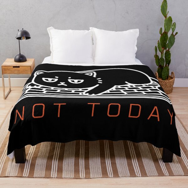 Item preview, Not Today Lazy Cat T-Shirt - Funny Cat Lying on Keyboard Refusing to Work, Relatable Procrastination Meme Cartoon Graphic Tee designed and sold by ArtZone1987.