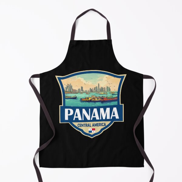 Item preview, Panama Illustration Retro Badge designed and sold by KrisSidDesigns.
