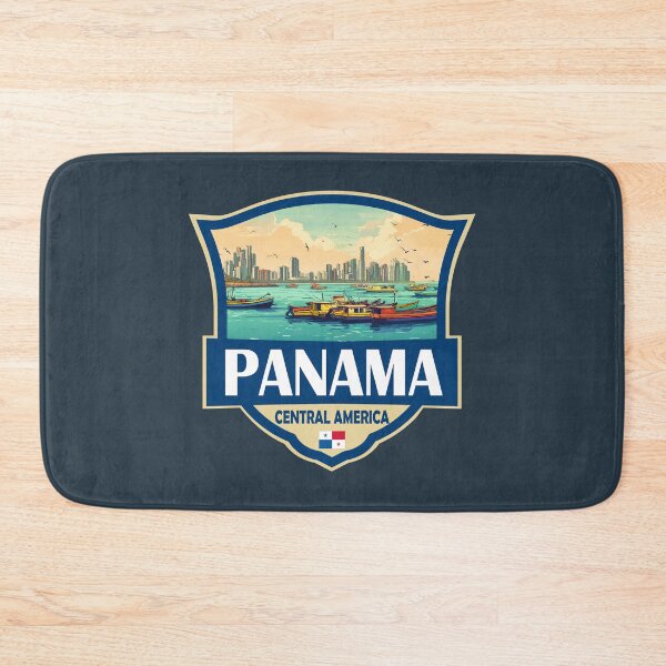 Item preview, Panama Illustration Retro Badge designed and sold by KrisSidDesigns.
