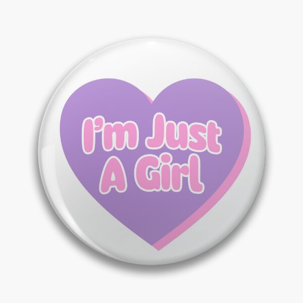 Item preview, I'm Just A Girl - Purple Heart designed and sold by Rock Bottom Press.