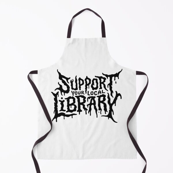Item preview, Support Your Local Library Metal Style Text designed and sold by Eh Plus Designs.