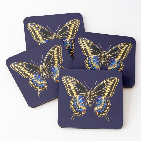 Item preview, The Gentleman of the Garden: Art Nouveau Black Swallowtail (Papilio polyxenes) Print designed and sold by FreiherrPK.