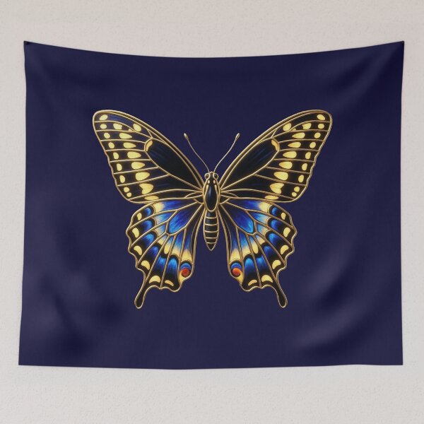 Item preview, The Gentleman of the Garden: Art Nouveau Black Swallowtail (Papilio polyxenes) Print designed and sold by FreiherrPK.