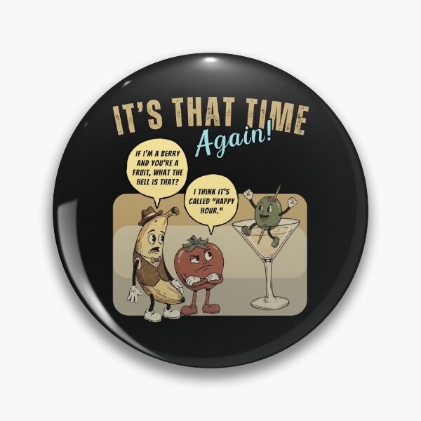 Item preview, Retro Happy Hour Parody T-Shirt - Vintage Rubber Hose Banana, Tomato, & Martini Olive Design designed and sold by Guilty Kick.