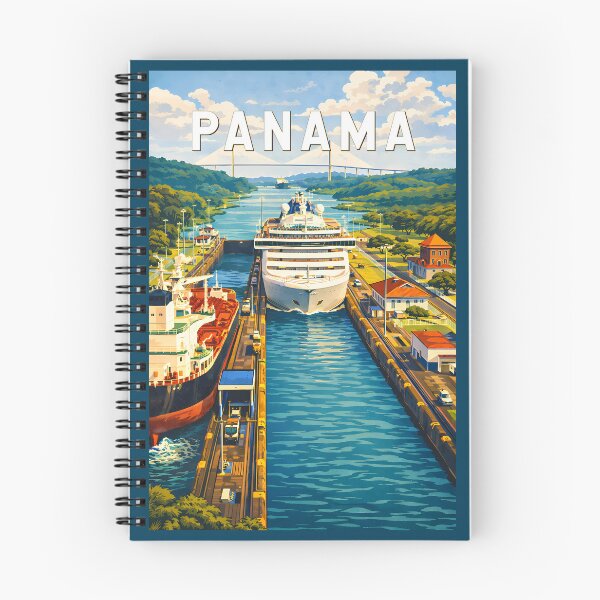 Item preview, Panama Illustration Travel Art Vintage designed and sold by KrisSidDesigns.