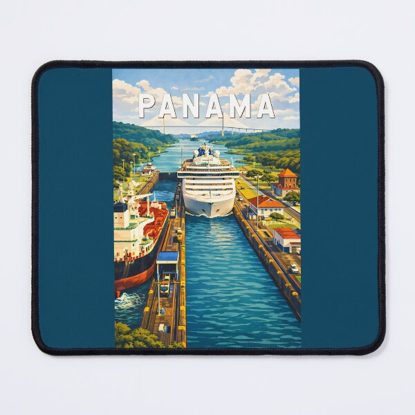 Item preview, Panama Illustration Travel Art Vintage designed and sold by KrisSidDesigns.