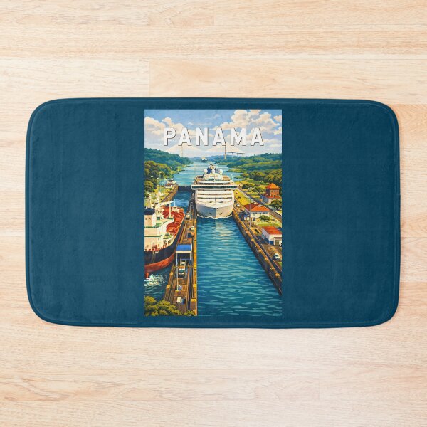 Item preview, Panama Illustration Travel Art Vintage designed and sold by KrisSidDesigns.