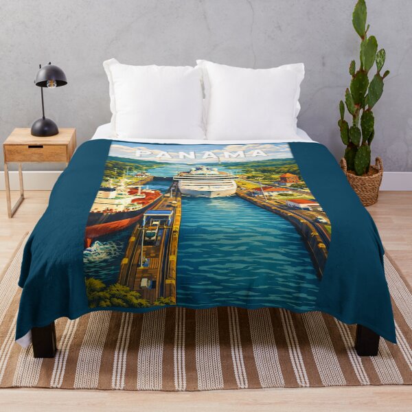 Item preview, Panama Illustration Travel Art Vintage designed and sold by KrisSidDesigns.