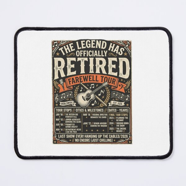 Item preview, The Legend Has Retired Farewell Tour 2026 - Rock Music Retirement Gift designed and sold by FarDesign.