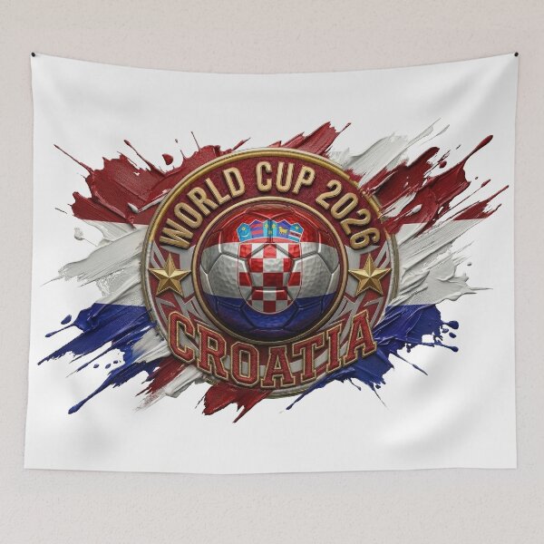 Item preview, World Cup 2026 Croatia Soccer Ball Paint Splash  designed and sold by DigitalArtGhost.