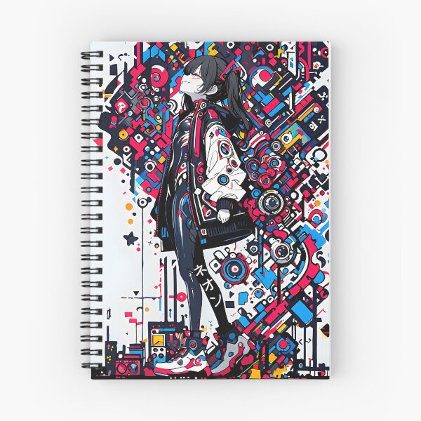 Item preview, NEON: Stoic Cyberpop Urban Gaze | Cute Cyberpunk Anime Girl designed and sold by Sytrics.