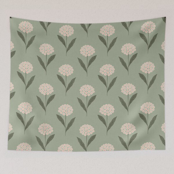 Item preview, Minimal cottagecore flower - Muted sage green botanical designed and sold by Illustrated by Nat.