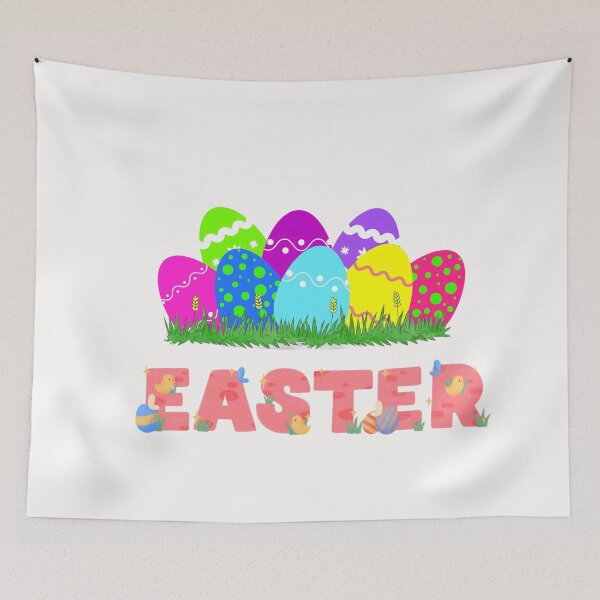 Item preview, Cute Easter Eggs Design | Colorful Spring Holiday Illustrations | Kawaii Easter designed and sold by RADesignHub.