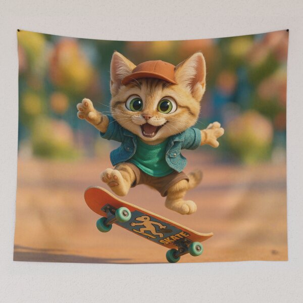 Item preview, Skater Sand Cat designed and sold by Sillytoe.