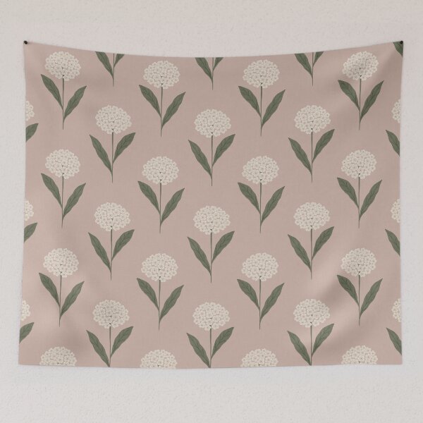 Item preview, Minimal cottagecore flower - Muted clay beige botanical designed and sold by Illustrated by Nat.