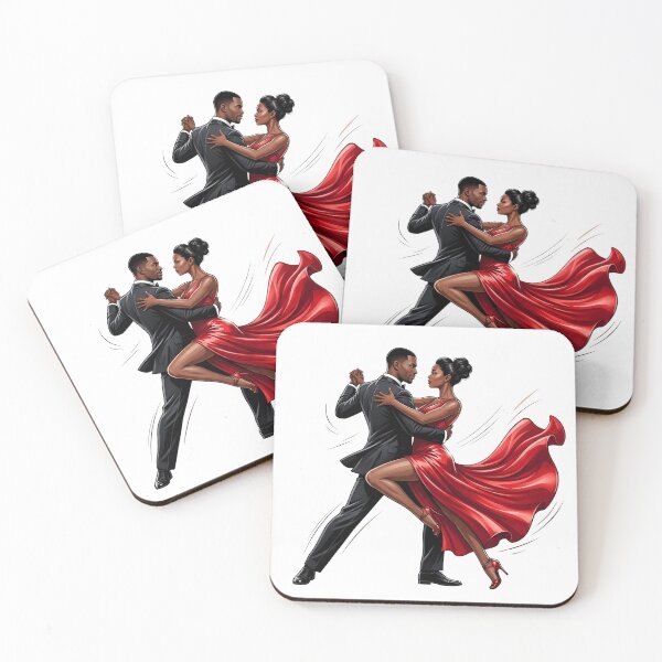 Item preview, Salsa Love - Elegant Black Couple Dancing Tango Art designed and sold by WowDezign.