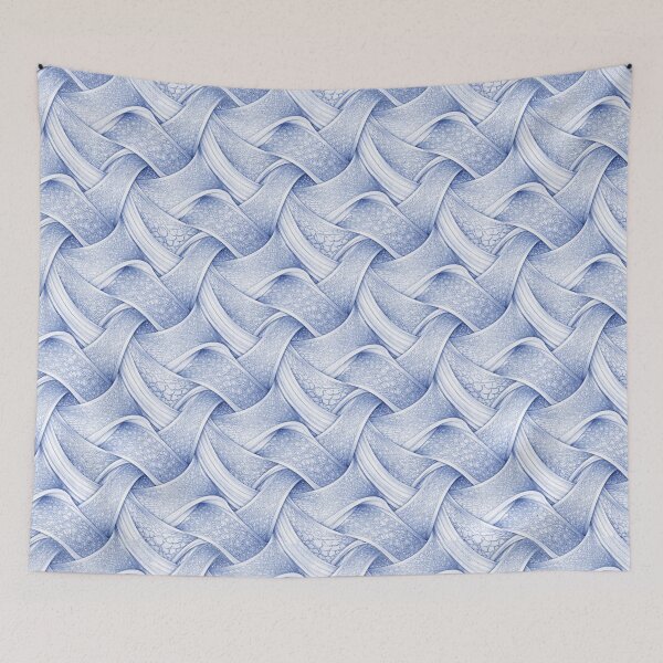 Item preview, An abstract tessellation motif in the style of Escher designed and sold by Ratatosk-AI.