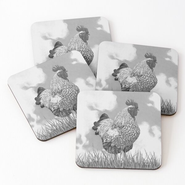 Item preview, Black and White Chicken Painting designed and sold by Steve Haskamp.