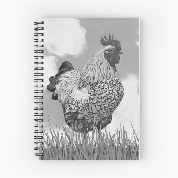 Item preview, Pintura de pollo en blanco y negro designed and sold by Steve Haskamp.