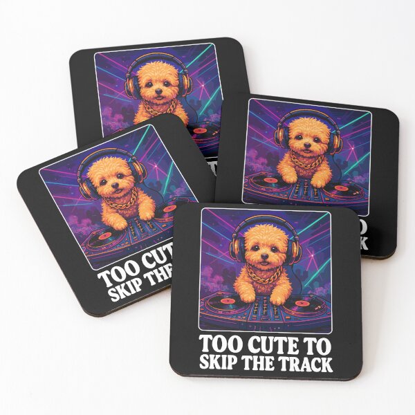 Item preview, DJ Maltipoo: Too Cute to Skip the Track - Neon Art designed and sold by Pineapple-Tree.