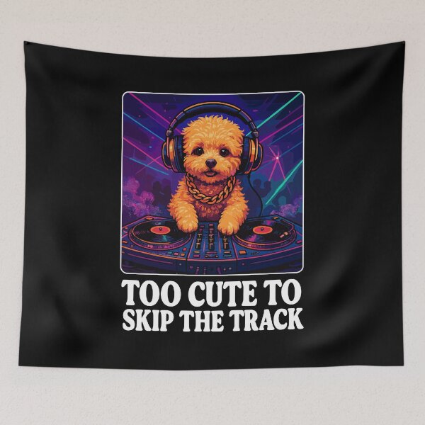 Item preview, DJ Maltipoo: Too Cute to Skip the Track - Neon Art designed and sold by Pineapple-Tree.