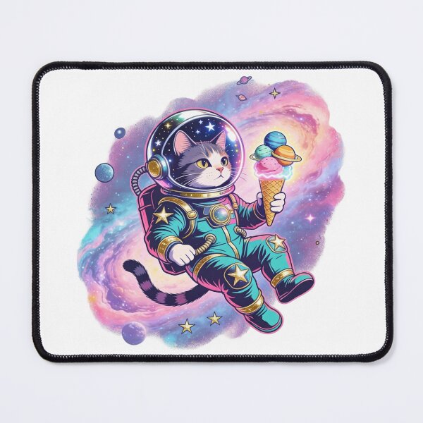 Item preview, Space cat with planet ice cream designed and sold by cjbizmedia.