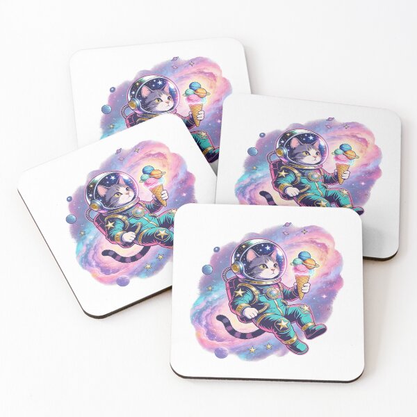 Item preview, Space cat with planet ice cream designed and sold by cjbizmedia.