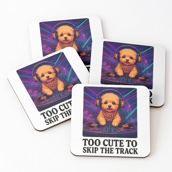 Item preview, DJ Maltipoo: Too Cute to Skip the Track - Neon Art designed and sold by Pineapple-Tree.